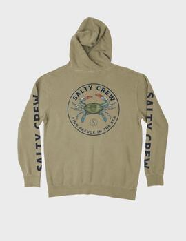 Sudadera Salty Crew Blue Crabber Overdyed Fleece PS