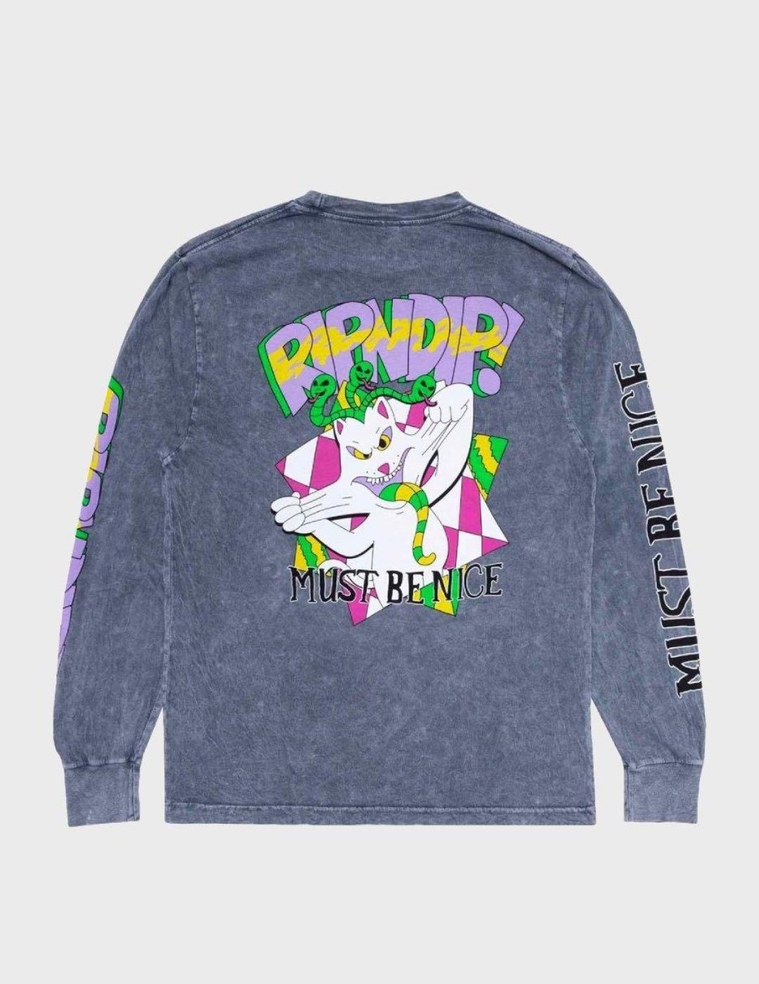 Camiseta Ripndip L/S Topanga Bandit Gris