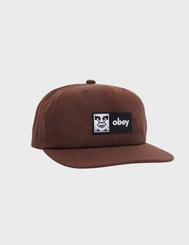 Gorra Obey Case 6 Panel Brown