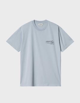 Camiseta Carhartt WIP S/S Stamp Mistysky/Black