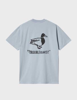 Camiseta Carhartt WIP S/S Stamp Mistysky/Black