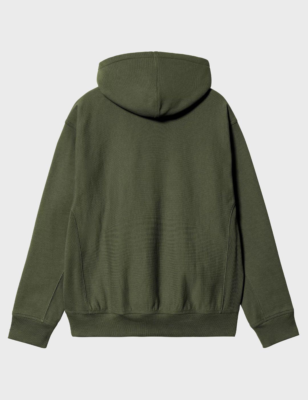 Sudadera Carhartt WIP Hooded American Script Sweat Tarragon