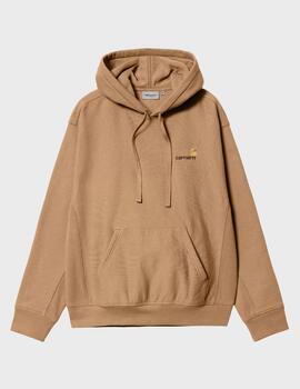 Sudadera Carhartt WIP Hooded American Script Sweat Peanut
