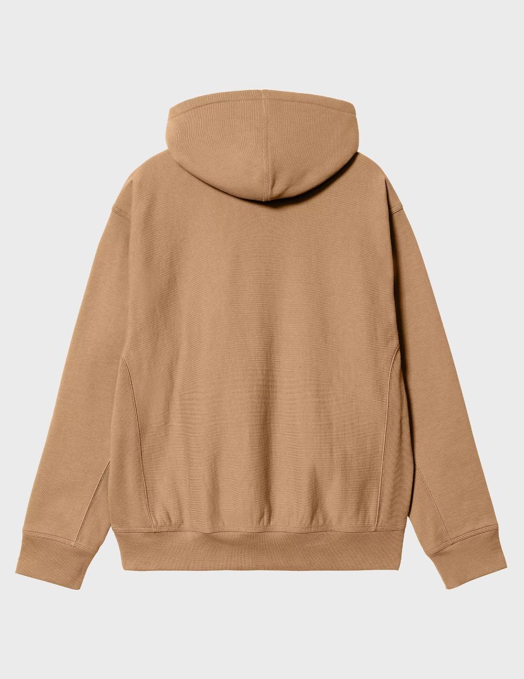 Sudadera Carhartt WIP Hooded American Script Sweat Peanut
