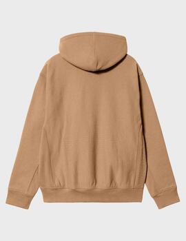 Sudadera Carhartt WIP Hooded American Script Sweat Peanut