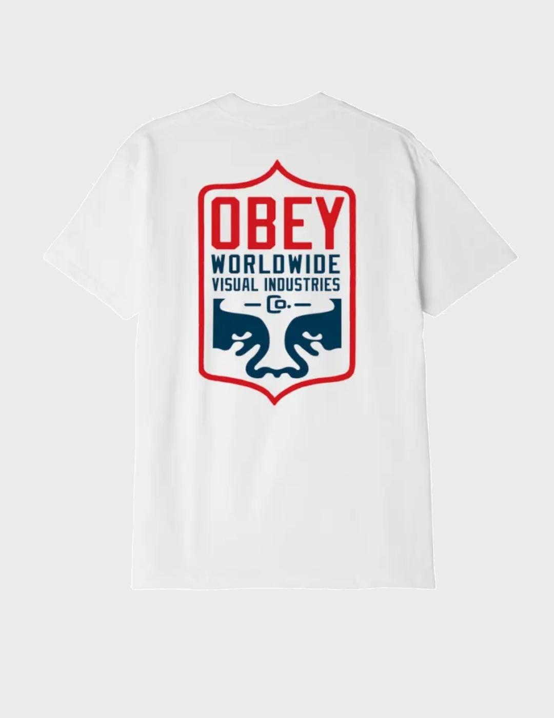 Camiseta Obey Visual Ind.  Badge