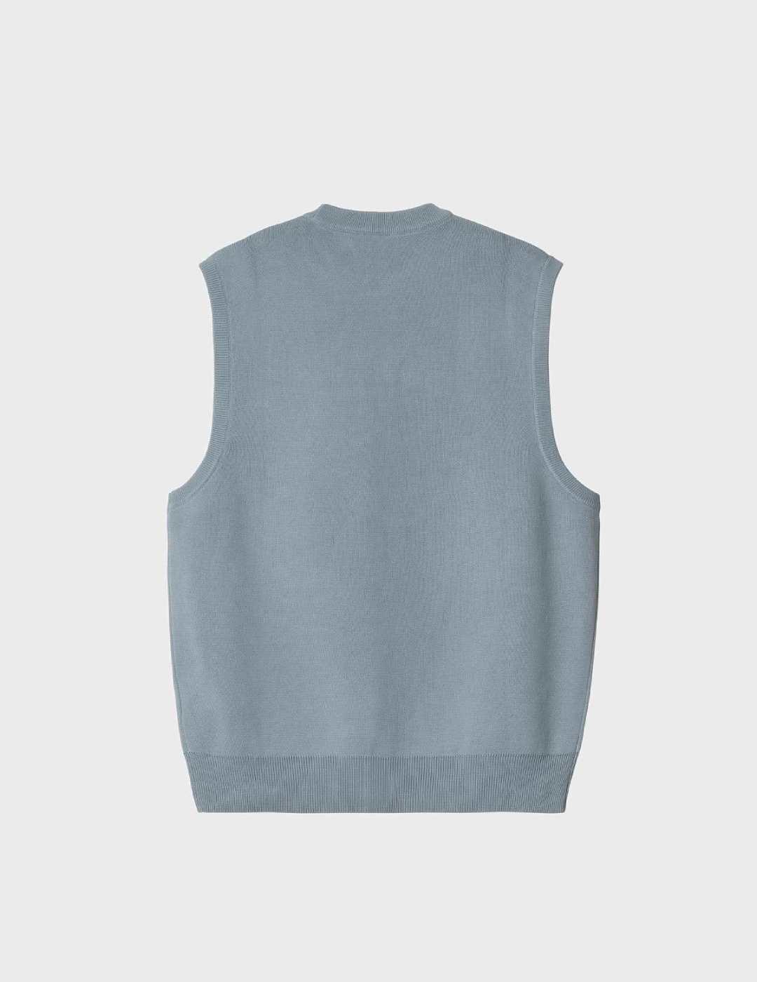 Chaleco Carhartt WIP Script Sweater Misty Sky