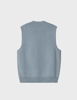 Chaleco Carhartt WIP Script Sweater Misty Sky