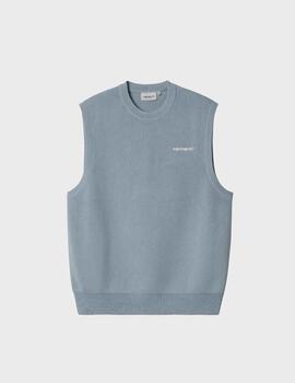 Chaleco Carhartt WIP Script Sweater Misty Sky
