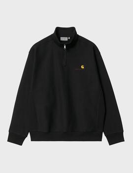 Sudadera Carhartt WIP Half Zip American Script Blk