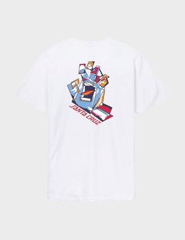 Camiseta Santa Cruz Tee Scratched Hand Strip White
