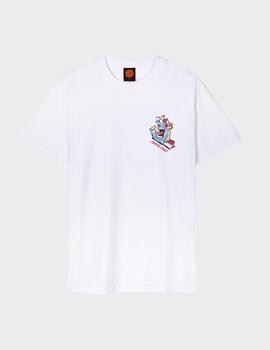 Camiseta Santa Cruz Tee Scratched Hand Strip White