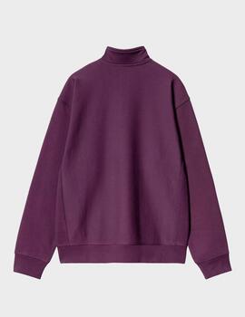 Sudadera Carhartt WIP Half Zip American Script Huckleberry