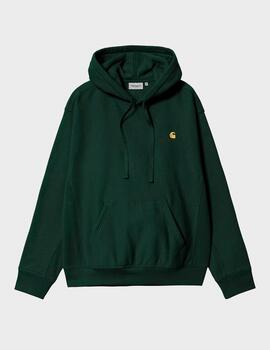 Sudadera Carhartt WIP Hooded American Script Sweat Conifer