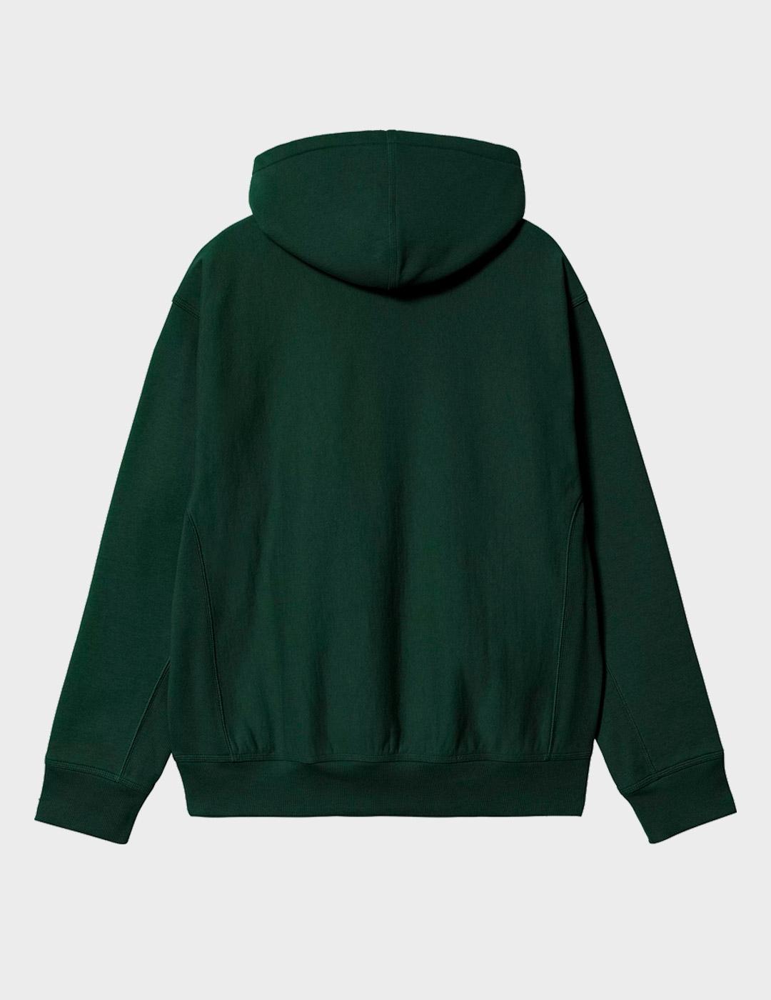 Sudadera Carhartt WIP Hooded American Script Sweat Conifer