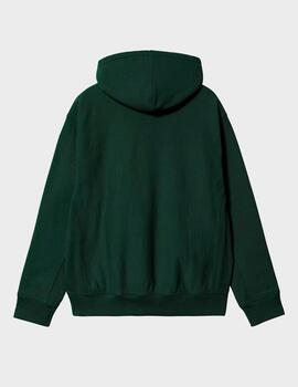 Sudadera Carhartt WIP Hooded American Script Sweat Conifer