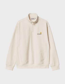 Sudadera Carhartt WIP Half Zip American Script Nat