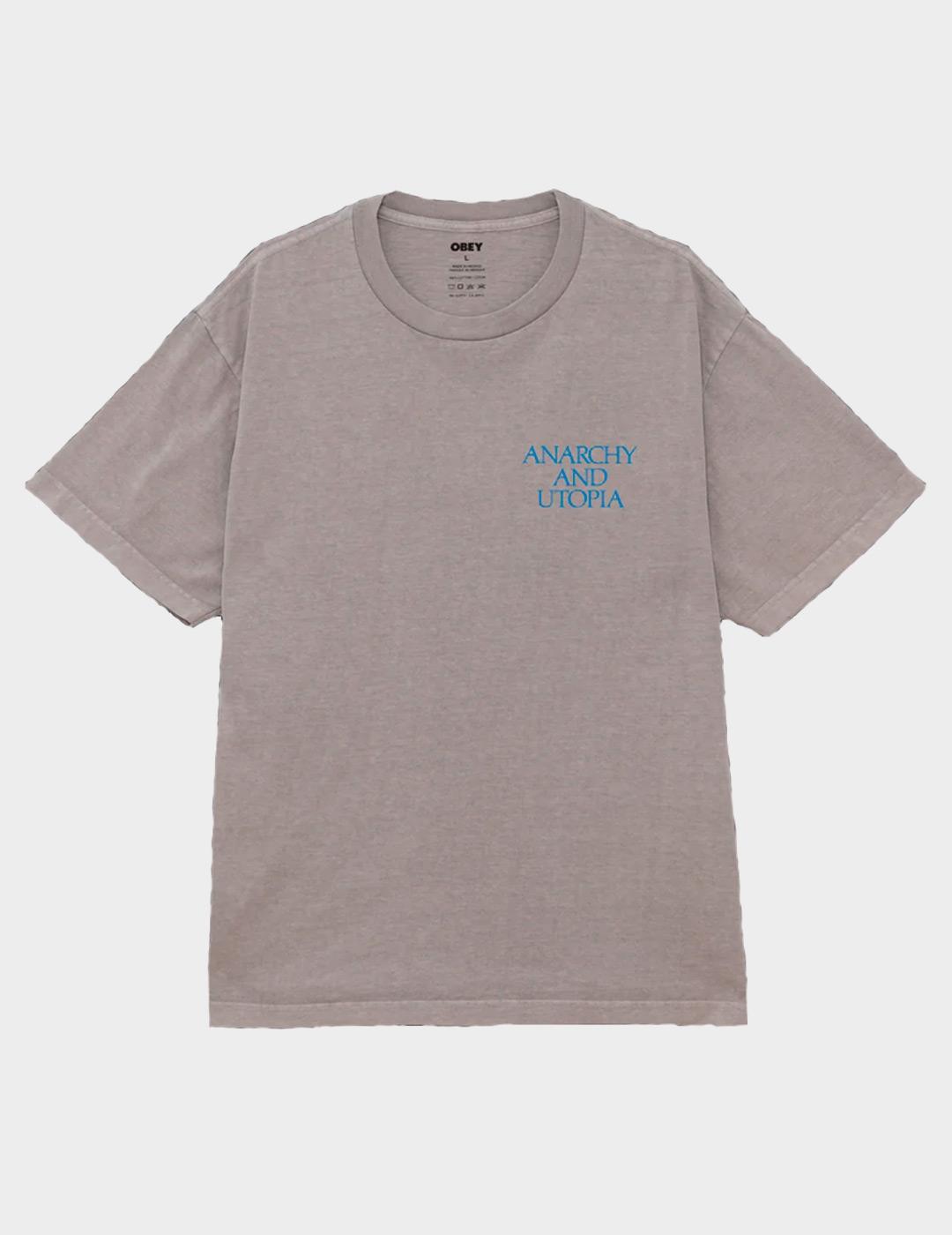 Camiseta Obey Anarchy & Utopia Pigment Silver Grey