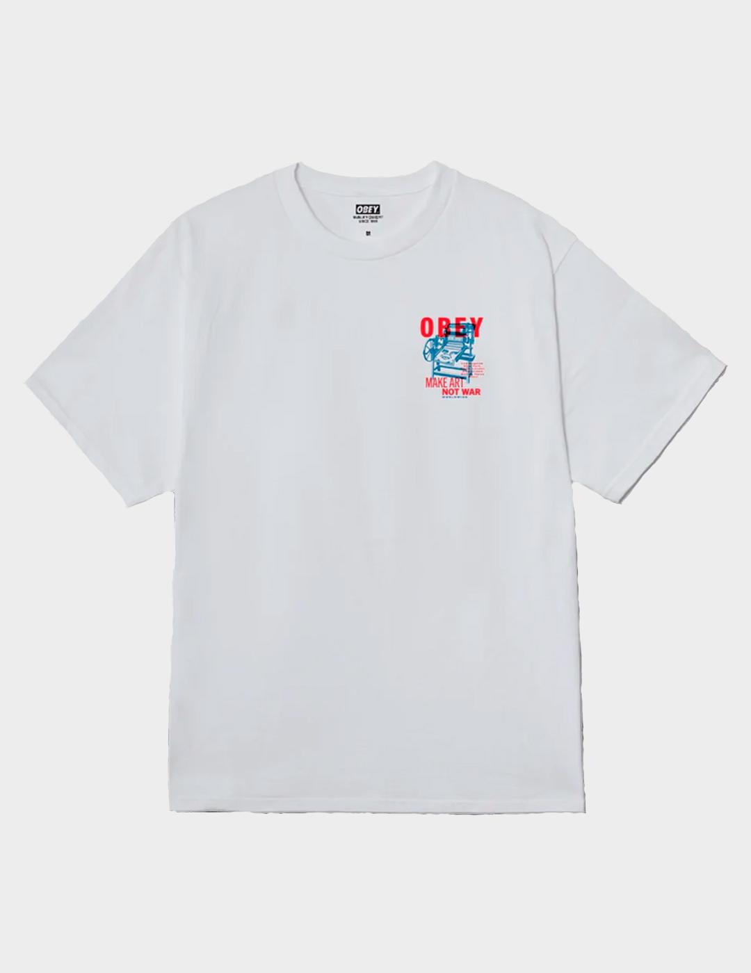 Camiseta Obey Printing  Press Make Art White