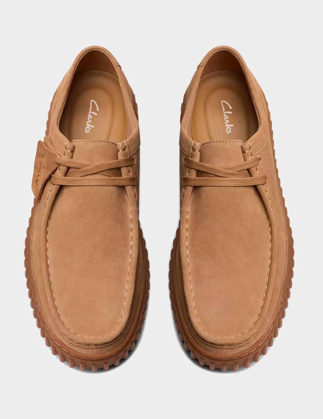 Zapatillas Clarks Torhill Lo Dark Sand Suede