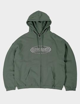 Sudadera Wasted Paris Yard Boxy Zip Hoodie Loden G