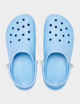 Zuecos Crocs Classic Plataform Pearl Clog Blue Cal