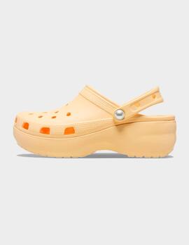 Zuecos Crocs Classic Plataform Pearl Clog Golden H