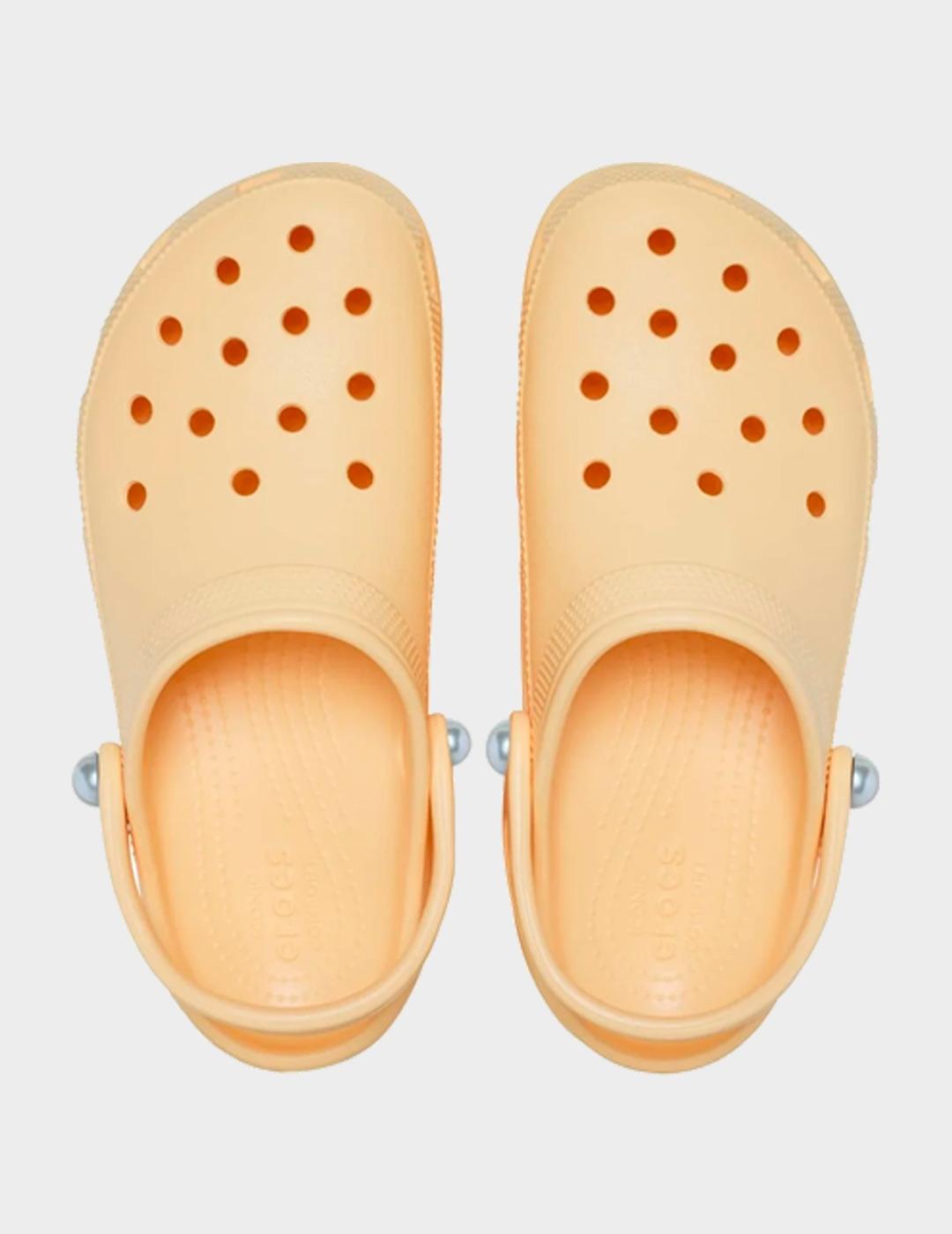 Zuecos Crocs Classic Plataform Pearl Clog Golden H
