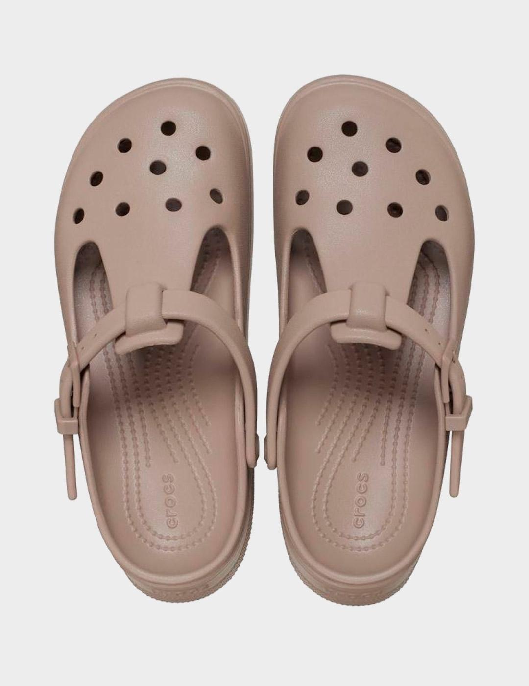 Zuecos Crocs Classic Mary Jane Clog Taupe