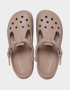 Zuecos Crocs Classic Mary Jane Clog Taupe