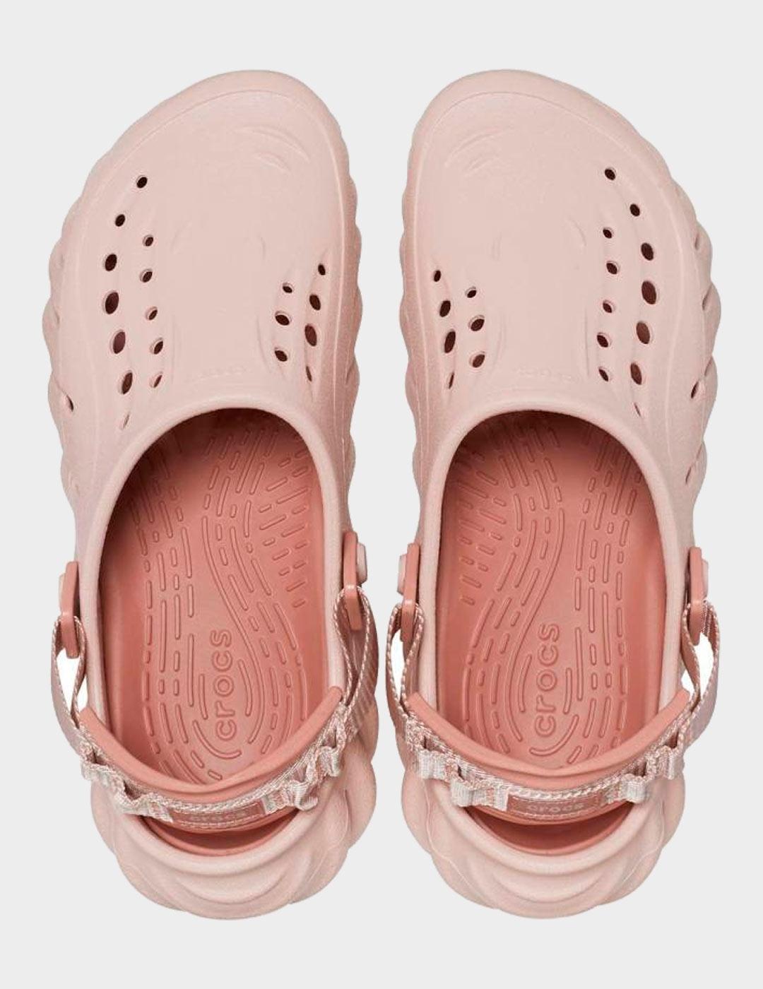 Zuecos Crocs Echo Clog Pink Clay Argile Rose