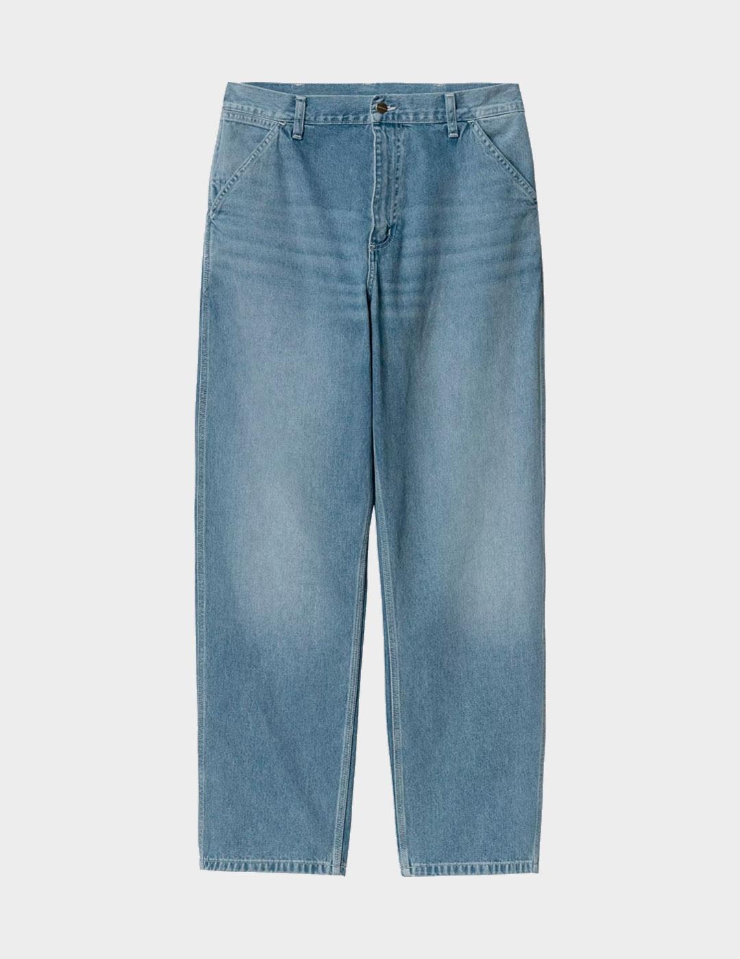 Pantalon Carhartt WIP Simple Pant blue Stone Washe