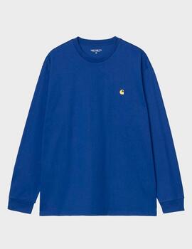 Camiseta Carhartt WIP L/S Chase Wolfsbane/Gold