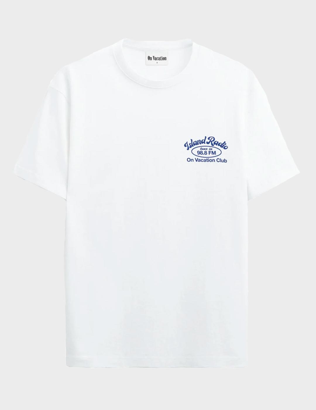 Camiseta On Vacation Island Radio T-shirt White