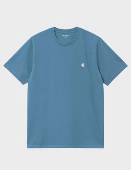 Camiseta Carhartt WIP S/s Madison Icy Water / Whit