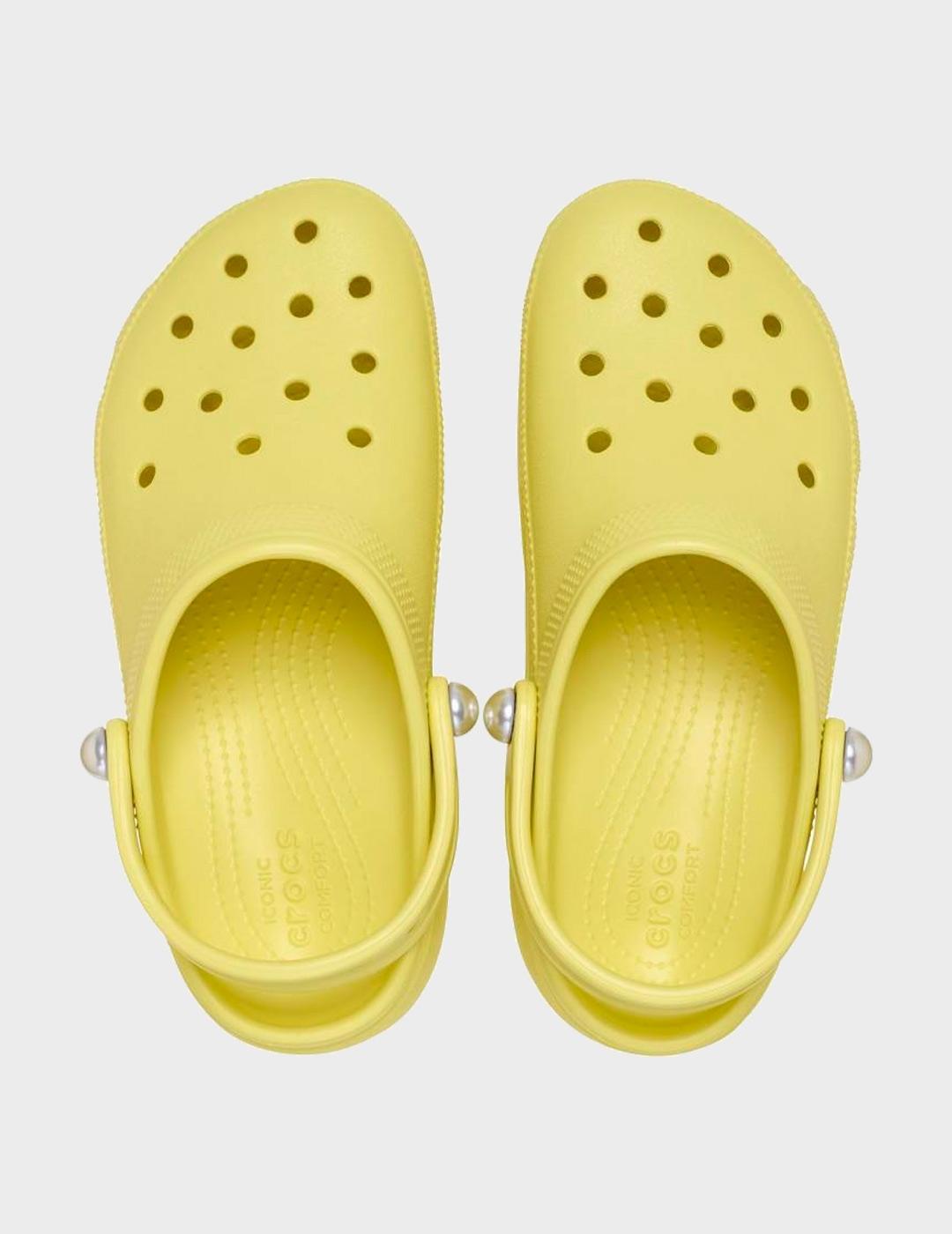 Zuecos Crocs Classic Plataform Pearl Clog  W Dalil
