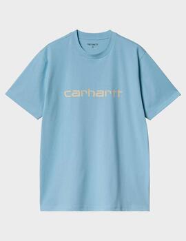 Camiseta Carhartt WIP S/s Script  Bluebird / Fleur