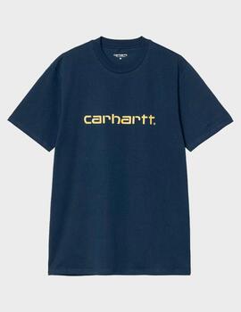 Camiseta Carhartt WIP S/s Script  Ink/ Air Yellow