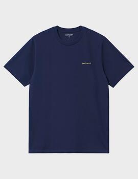 Camiseta Carhartt WIP S/S Script Embroidery Ink/Ai