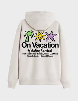Sudadera On Vacation Holiday Service Hoodie-Off Wh