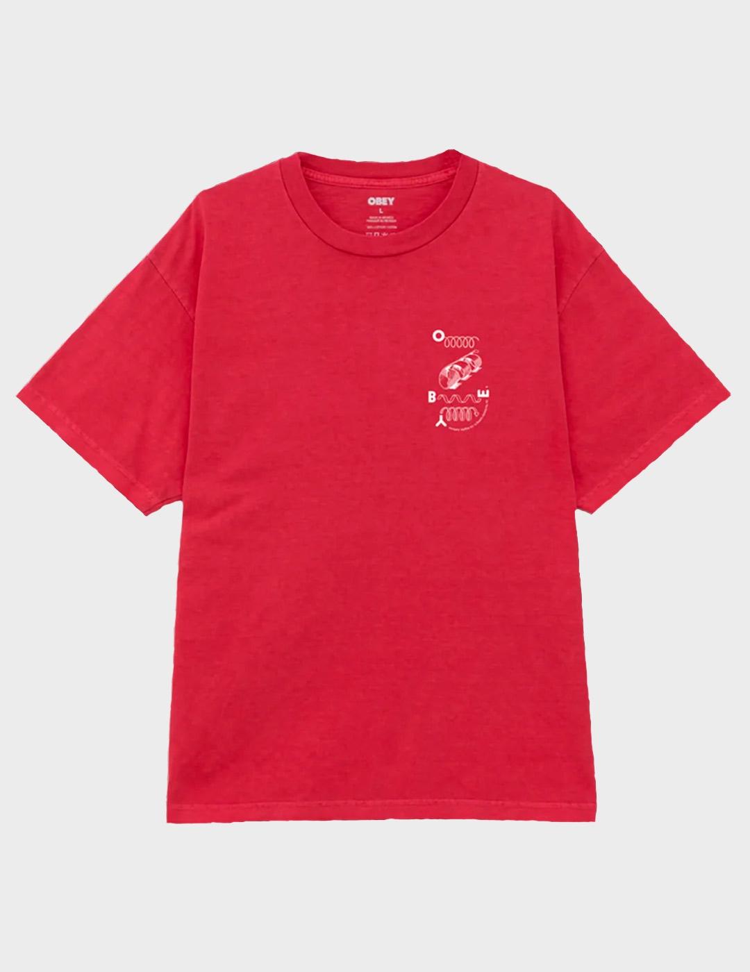 Camiseta Obey Outside Looking in Pigment Raspberry