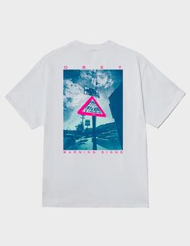 Camiseta Obey Warning Sign White
