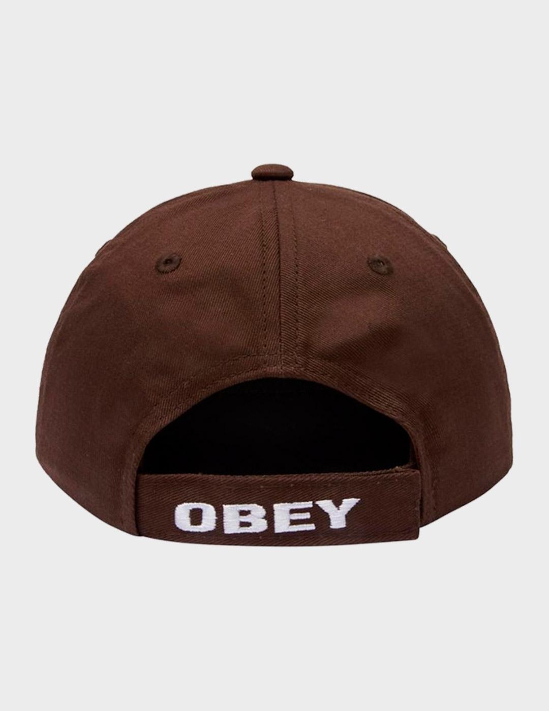 Gorra Obey Star 6 Panel Velcro Back Dark Brown