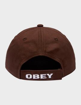 Gorra Obey Star 6 Panel Velcro Back Dark Brown