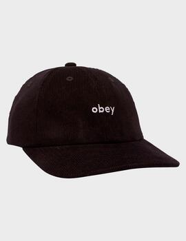 Gorra Obey Lowercase Corduroy 6 Panel STR Black