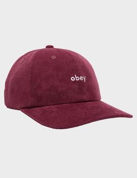 Gorra Obey Lowercase Corduroy 6 Panel Plum Perfect