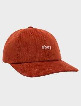 Gorra Obey Lowercase Corduroy 6 Panel Mocha Bisque