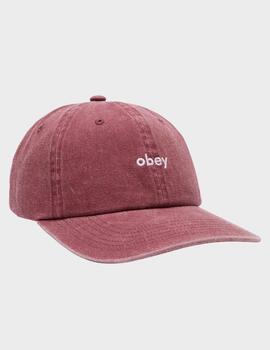 Gorra Obey Pigment Lowercase 6 panel Pigment Vino