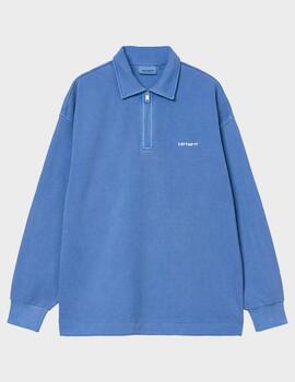 Sudadera Carhartt WIP Piqué Script Wolfsbane/White