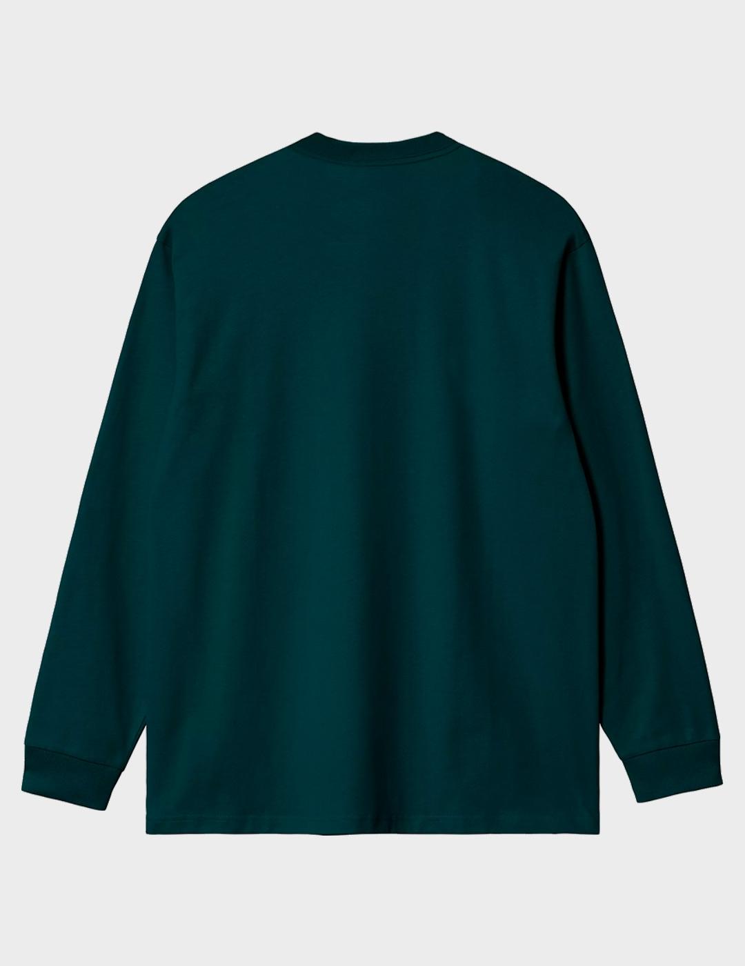 Camiseta Carhartt WIP L/S American Script Deep L